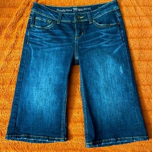 VERA WANG -Simply Vera Boyfriend Blue Jean Shorts